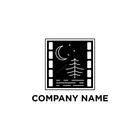 Premium Vector | Night movie logo concept,film movie logo inspiration