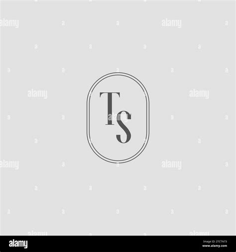 Initial Ts Wedding Monogram Logo Design Vector Graphic Stock Vector