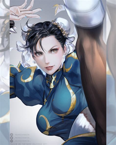 Safebooru 1girl Artist Name Bangs Black Hair Bracelet Breasts Brown Eyes Bun Cover Chun Li