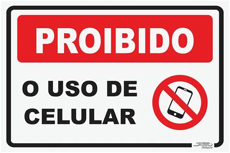 Placa Proibido O Uso De Celular Afonso Adesivos