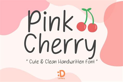 Pink Cherry Font By Drextorletters · Creative Fabrica