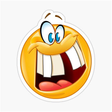 Crazy Smile Emoticon Sticker By Yayayoy Redbubble