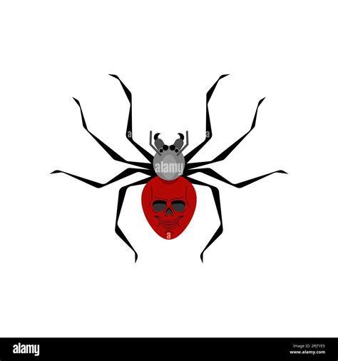 Black Widow Spider Isolated Poisonous Dangerous Spider Stock Vector Image And Art Alamy