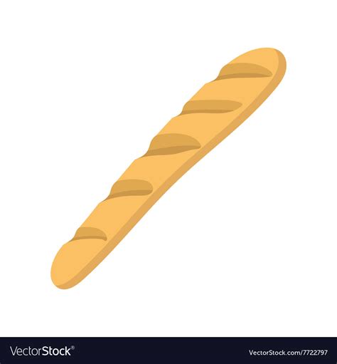 French baguette icon cartoon style Royalty Free Vector Image