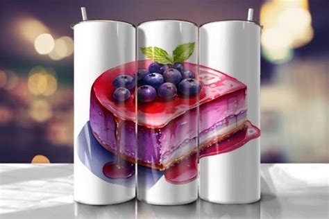 Blueberry Cheesecake Tumbler Graphic By R Ray Design Creative Fabrica