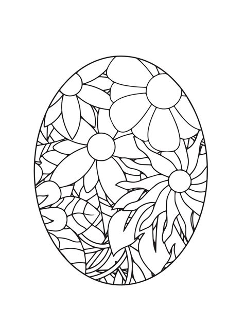 Easter Egg Coloring pages 19549245 Vector Art at Vecteezy