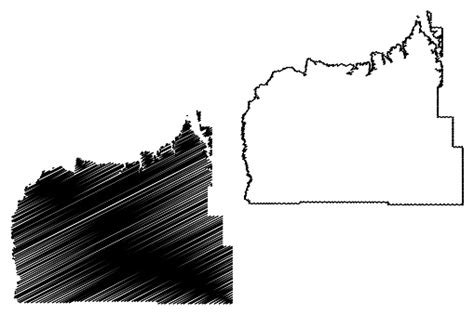 Garfield County Montana Map Vector Illustration Scribble Sketch ...