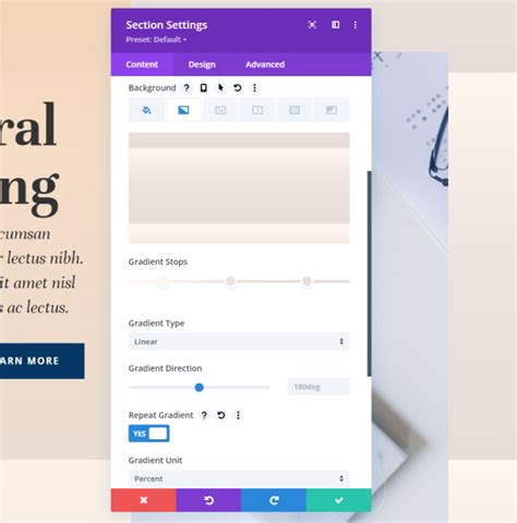 How To Use Divis Gradient Repeat Option To Create Custom Background