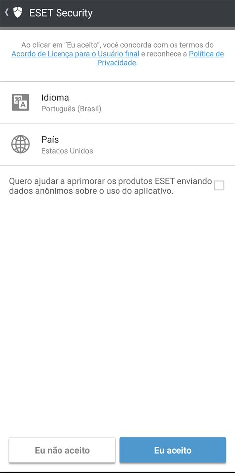 Iniciar ESET Endpoint Security For Android 4 Ajuda On Line ESET