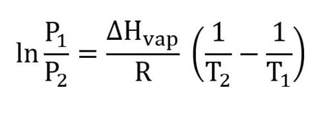 Clausius Clapeyron Equation Chemtalk