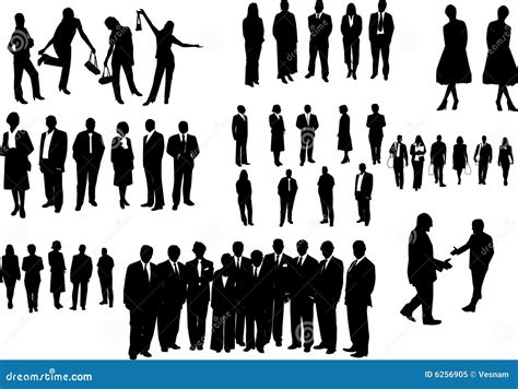 Black business people stock vector. Illustration of mixed - 6256905