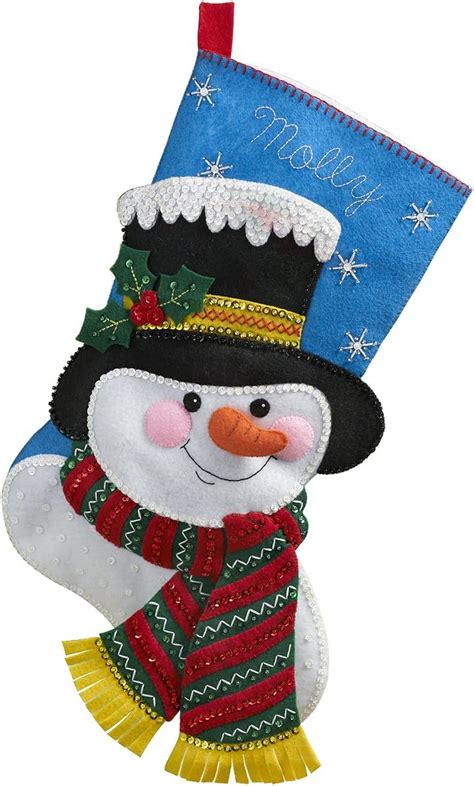 Amazon Bucilla A Christmas Skate Felt Applique Stocking Kit