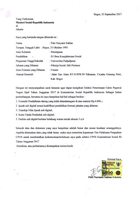 Contoh Surat Lamaran Cpns Kabupaten Agam Free Nude Porn Photos The