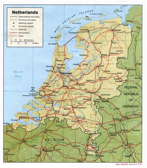 Maps Of Holland Detailed Map Of Holland In English Tourist Map Of