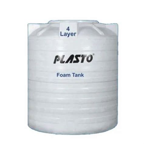 Plastic Plasto White 3 Layer Water Tank Storage Capacity 1000 5000 L