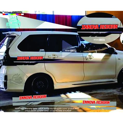 Jual Stiker Mobil Kijang Toyota Kijang Innova Reborn New Cutting Stiker