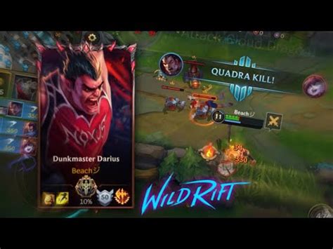 Darius Vs Yasuo Kill Game Baron Lane Gameplay Wildrift Beach Gaming