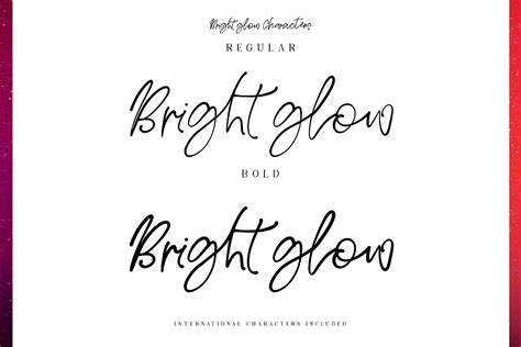 Bright Glow Script Font Stunning Script Fonts Creative Market