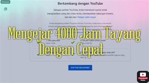 Cara Mengejar Jam Tayang Dengan Cepat Tanpa Aplikasi Youtube