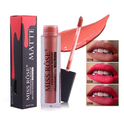 Miss Rose Liquid Lipstick Hot Sexy 24 Colors Lip Paint Matte Lipstick Waterproof Long Lasting