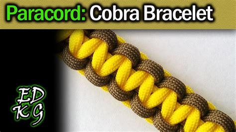 Cobra Stitch Paracord Bracelet Tutorial 2 Color Youtube