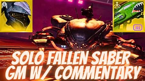 Solo Fallen Saber With Commentary Prismatic Warlock Youtube