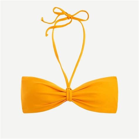 J Crew Reversible Bandeau Pink Orange Bikini Top Size M L EBay
