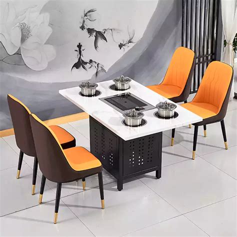 China Design Shabu Shabu Hot Pot Table For Sale HPOTT