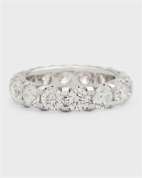 Neiman Marcus Diamonds Round Cut Diamond K White Gold Eternity Band