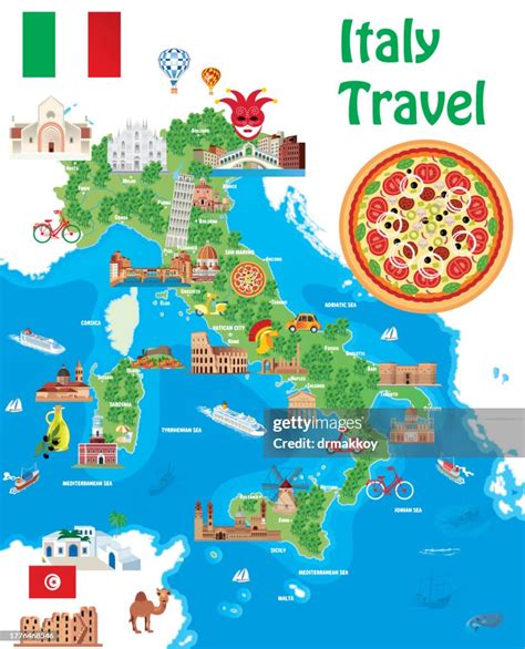 Cartoon Map Of Italy High Res Vector Graphic Getty Images