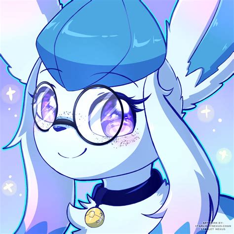 [Comm] Espeon Glaceon Fusion Icon by StarletNexus on DeviantArt