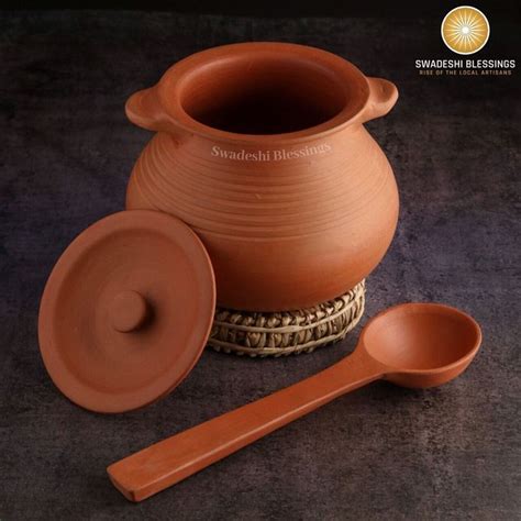 Buy Unglazed Clay Pot For Cooking With Lid Lead Free Indian Earthen