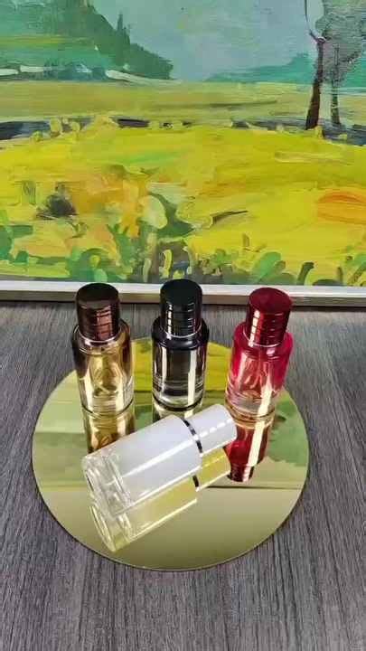 Luxury Empty Perfume Glass Bottle Cylinder Perfume Bottle With Sprayer