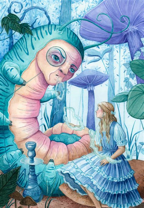 Dibujo De Oruga De Alicia En El País De Las Maravillas La Oruga Fuma