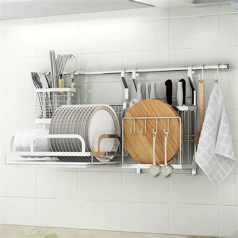 Wall Mounted Plate Rack Stainless Steel