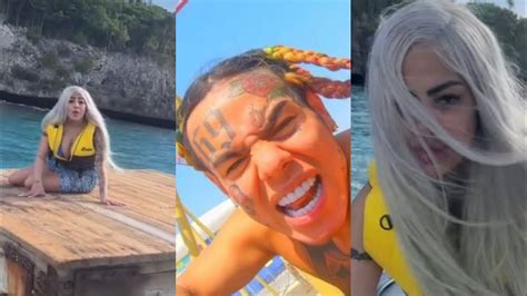 Yailin En La Playa Con Tekashi Borracha Cantando La Canci N Para Anuel