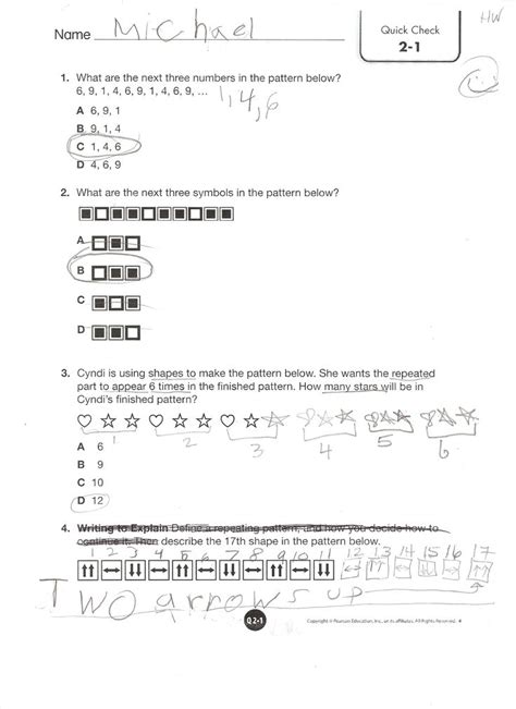 Envision Algebra Workbook Answer Key Envision Algebra Wo