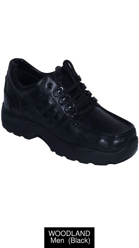 Woodland Black Leather Shoes Sale Bellvalefarms