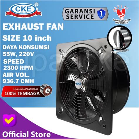 Jual Exhaust Drum Fan CKE 10 Inch EFD SQ 10 1 NB Dinding Rumah Restoran