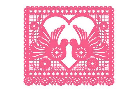 Papel Picado Love Birds Svg Cut File By Creative Fabrica Crafts · Creative Fabrica