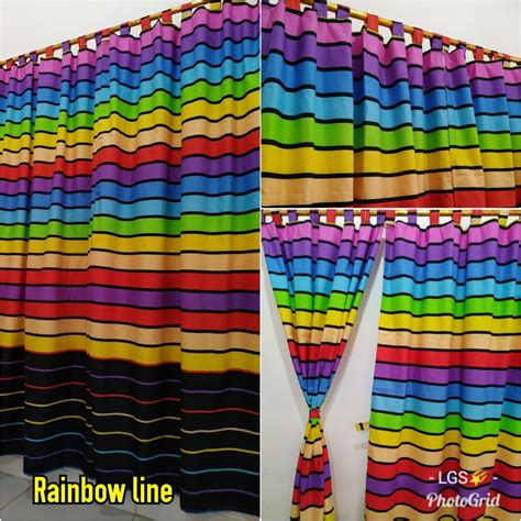 Jual Gorden Tali Pelangi Rainbow Murah Cm X Cm Tirai Perekat