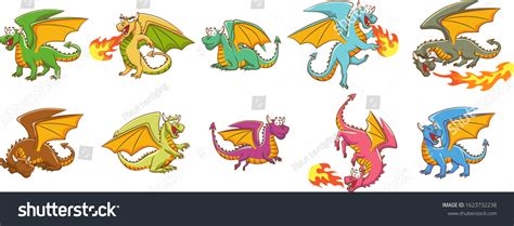 Dragon Vector Set Collection Graphic Clipart Stock Vector (Royalty Free) 1623732238 | Shutterstock