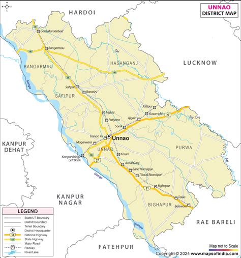 Unnao District Map