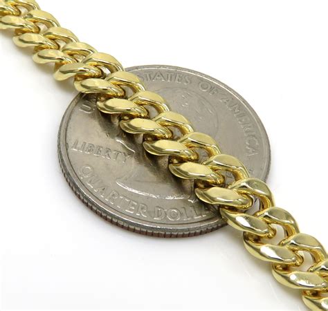 Buy 14k Yellow Gold Hollow Miami Cuban Link Chain 18 24 Inches 6mm