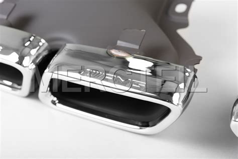 E63 AMG GLC63 AMG Exhaust Tips Chrome Package Genuine Mercedes AMG