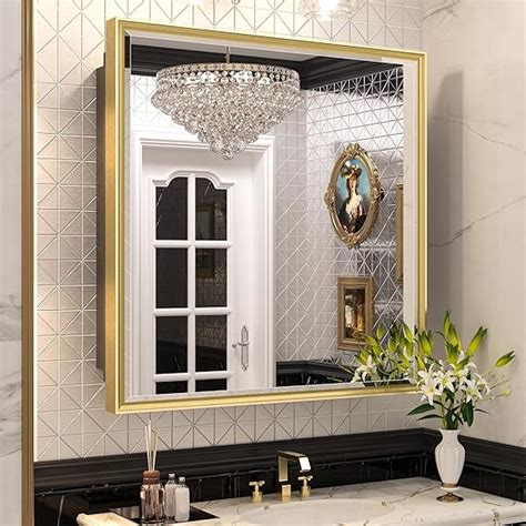 Amazon Keonjinn X Gold Bathroom Medicine Cabinets With