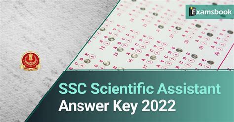 Ssc Scientific Assistant Answer Key 2022 Tentative Key Released