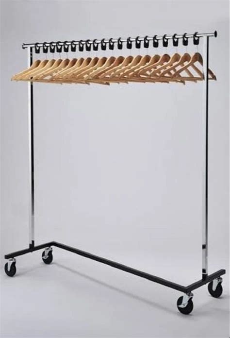 Silver Stainless Steel Clothing Hanger Trolley For Cloth Hanging At