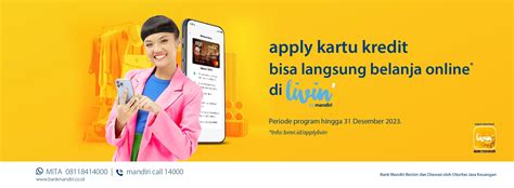 Apply Mandiri Kartu Kredit Livin Bmri Id Applylivin Mandiri