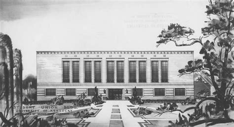 Architectural Drawing Of The Student Union Building Designed By Ernest